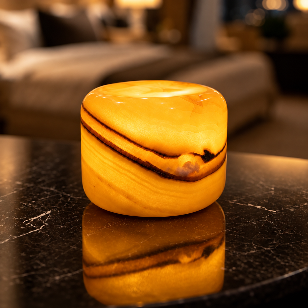 Onyx Jade Table Sconce